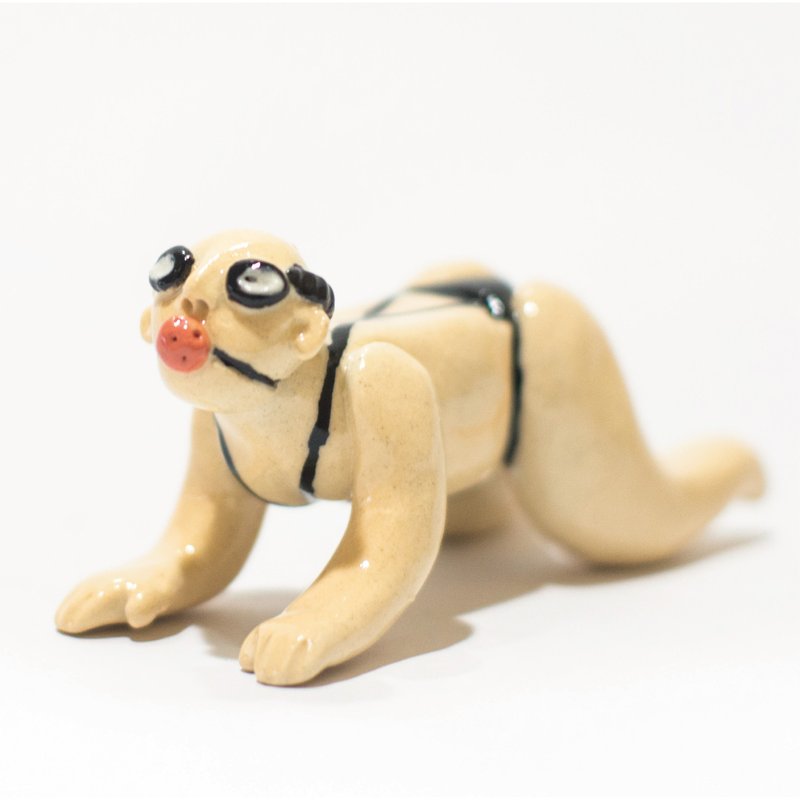 資本主義の豚 - 置物 - 陶器 