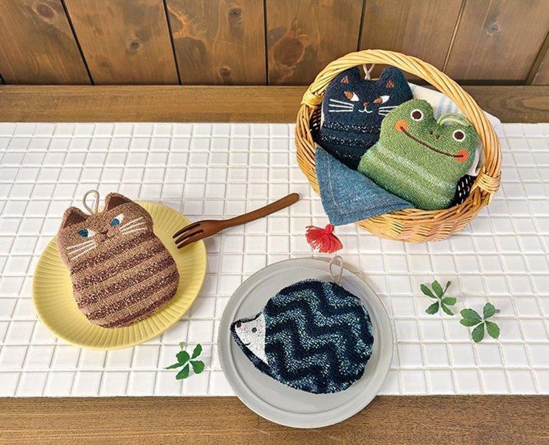 [Pre-order in November] Super Q animal shaped dishcloth DECOLE concombre - Dish Detergent - Sponge Multicolor