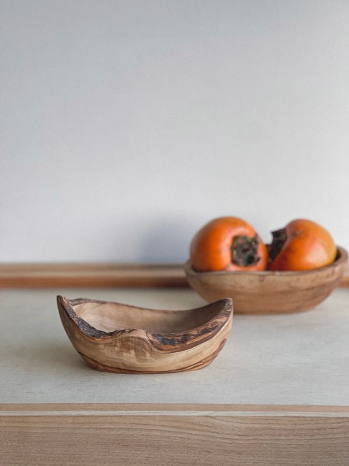 Folksy Finds 手工橄欖木船形置物碗