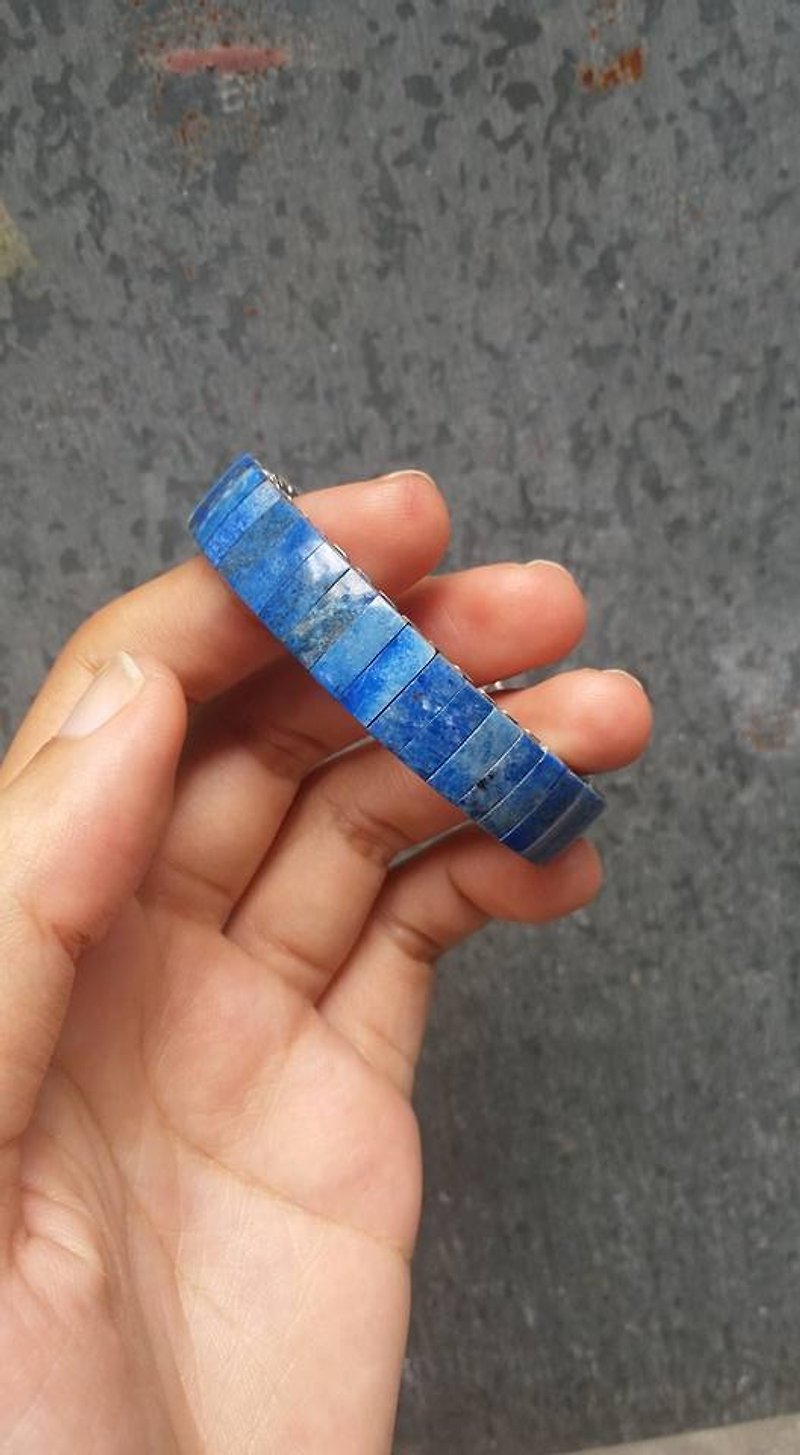 【Lost and find】Natural stone neutral bracelet type green gold slingshot bracelet - Bracelets - Gemstone Blue