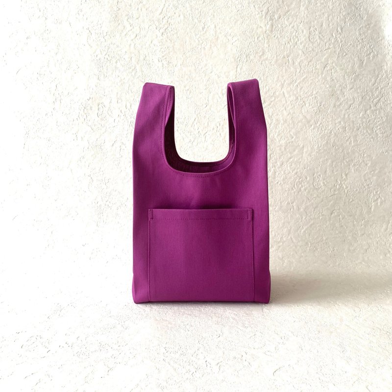 Eco bag - กระเป๋าถือ - ผ้าฝ้าย/ผ้าลินิน สีม่วง