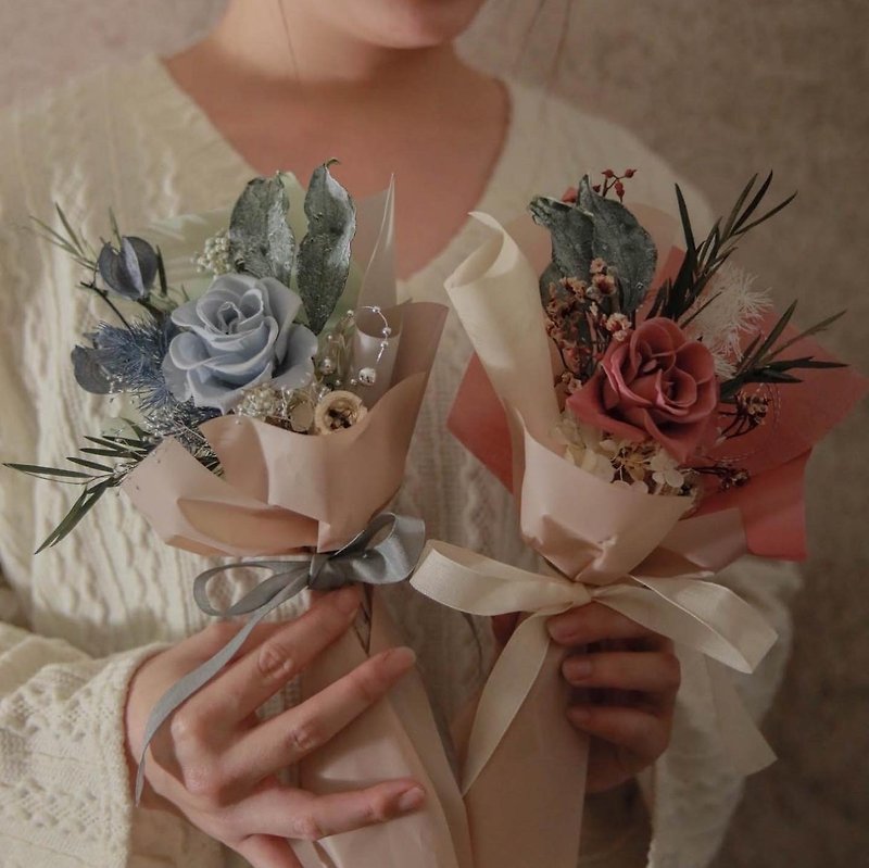 Valentine's Day Bouquet-Single Rose Bouquet/Dry Flowers - ช่อดอกไม้แห้ง - พืช/ดอกไม้ 