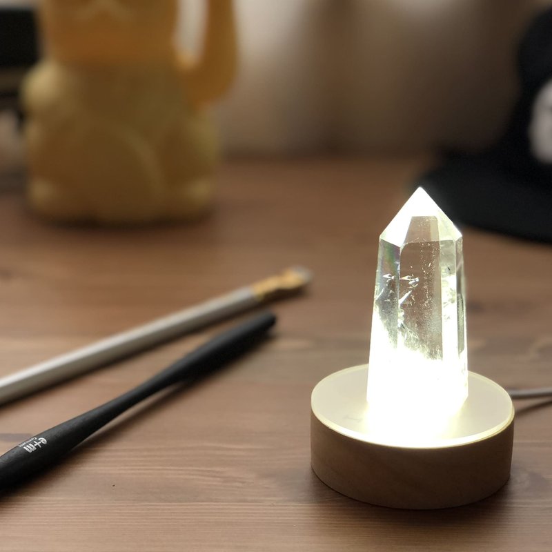 【開運水晶燈】天然白水晶 小人退散 負能量退散 (含燈座) - 擺飾/家飾品 - 水晶 白色