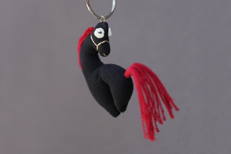 Original Design | Fully Hand-Sewn | Year of the Horse Charm | Success on Horseback New Year Gift | Customizable - Charms - Cotton & Hemp Multicolor