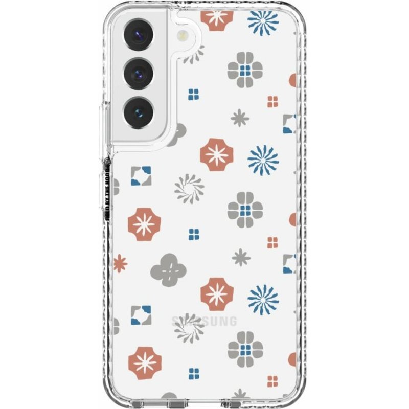 【預購】三星手機殼/Samsung Galaxy S22系列/經典花色/珊瑚紅藍 - 手機殼/手機套 - 其他材質 透明