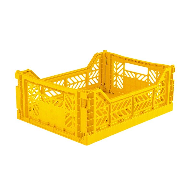 Turkey Aykasa Folding Storage Basket (M)-Bright Yellow - กล่องเก็บของ - กระดาษ 