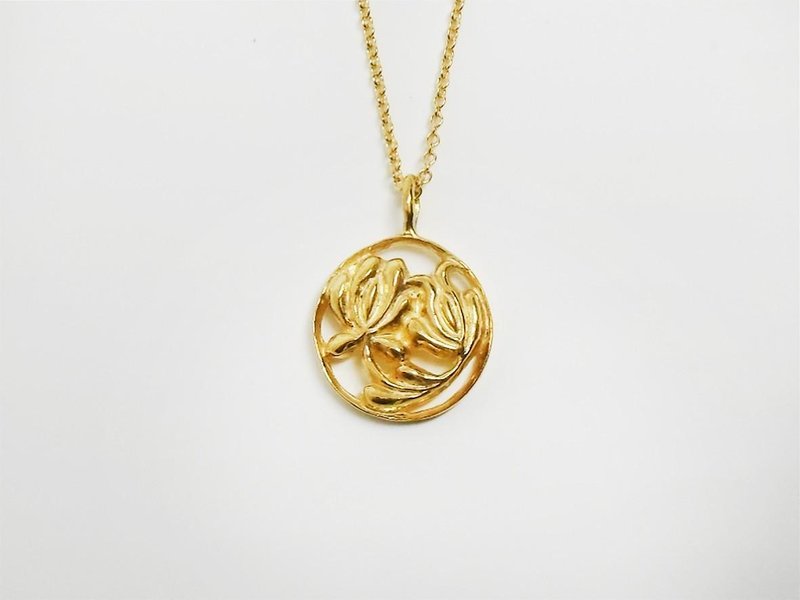 ハンガリーの刺繍丸ネックレスYG plated - 項鍊 - 其他金屬 金色