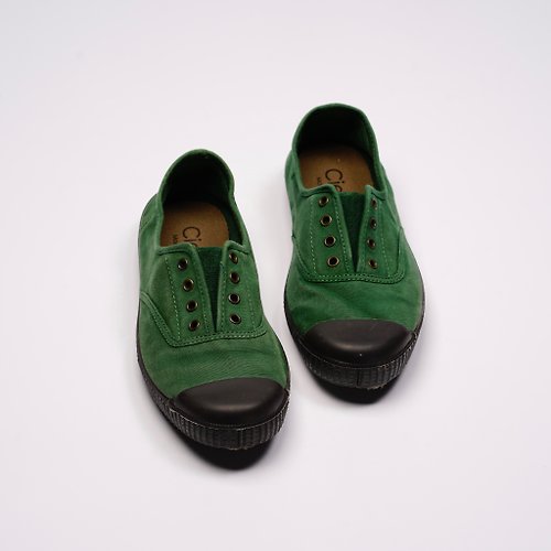 CIENTA 西班牙帆布鞋 西班牙帆布鞋 CIENTA U70777 60 綠色 黑底 洗舊布料 大人