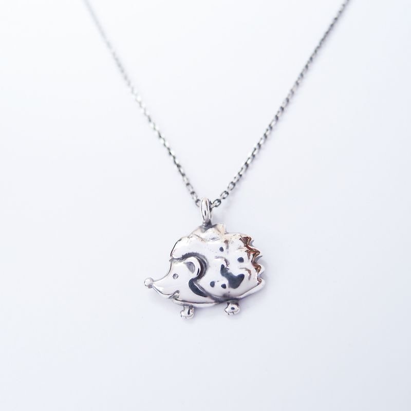 Hedgehog 925 Silver Necklace / Hedgehog NK - Necklaces - Other Metals 