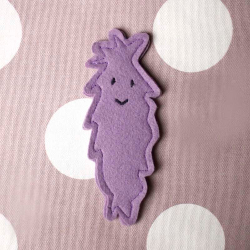 単一の小さなモンスターブックマーク紫 - しおり - 紙 パープル
