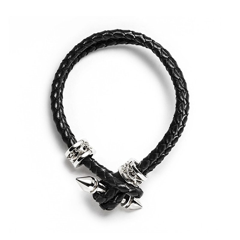 Jane Yue Pisheng bracelet Solo Basic Weave Leather Bracelet - สร้อยข้อมือ - โลหะ 