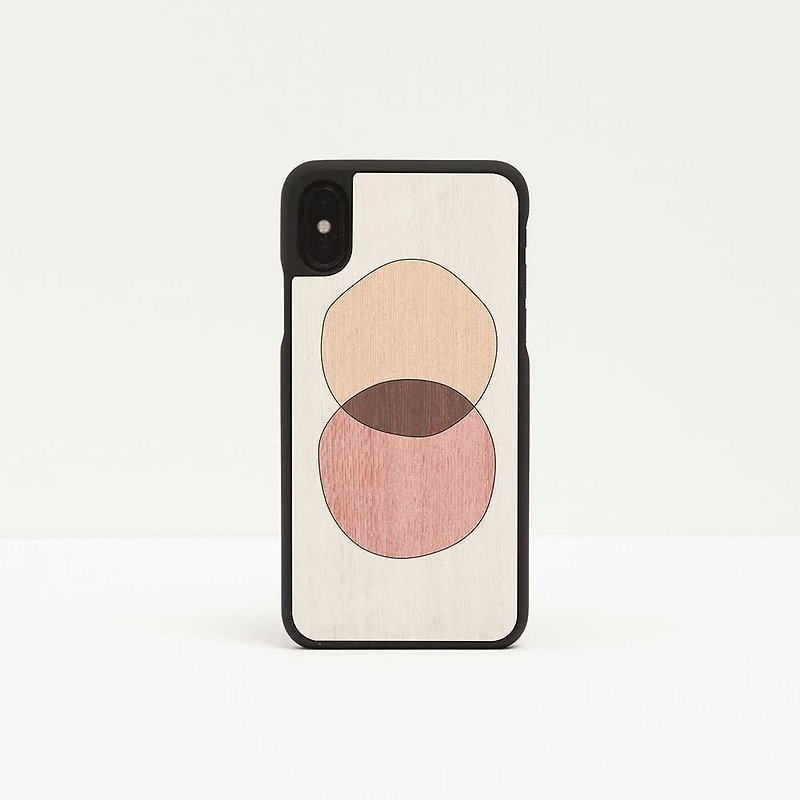 [Pre-order] log phone case / curve circle - Phone Cases - Wood Brown