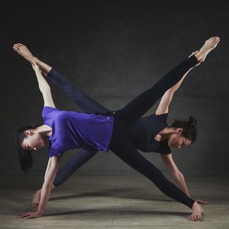 [MACACA] Shuxin long version BRA TOP-ASG2152 purple twist - Women's Yoga Apparel - Nylon Purple