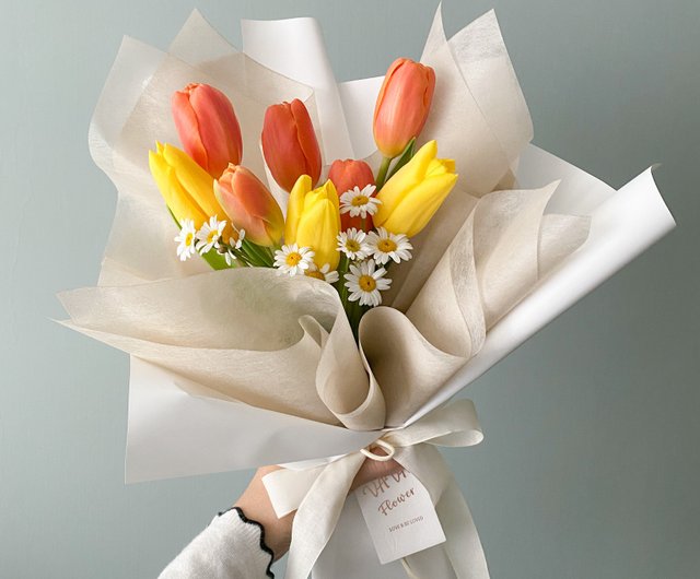 花/チューリップの花束/韓国のチューリップの花束 - ショップ VAVA