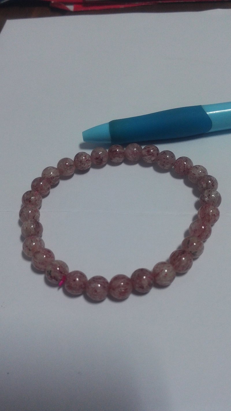 草莓骨幹水晶 - 手鍊/手鐲 - 寶石 紅色