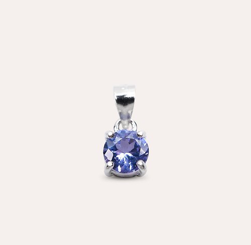 安的珠寶 AND Jewel AND 丹泉石 藍色 圓形 5mm 墜子經典系列 Round P 天然寶石 安的