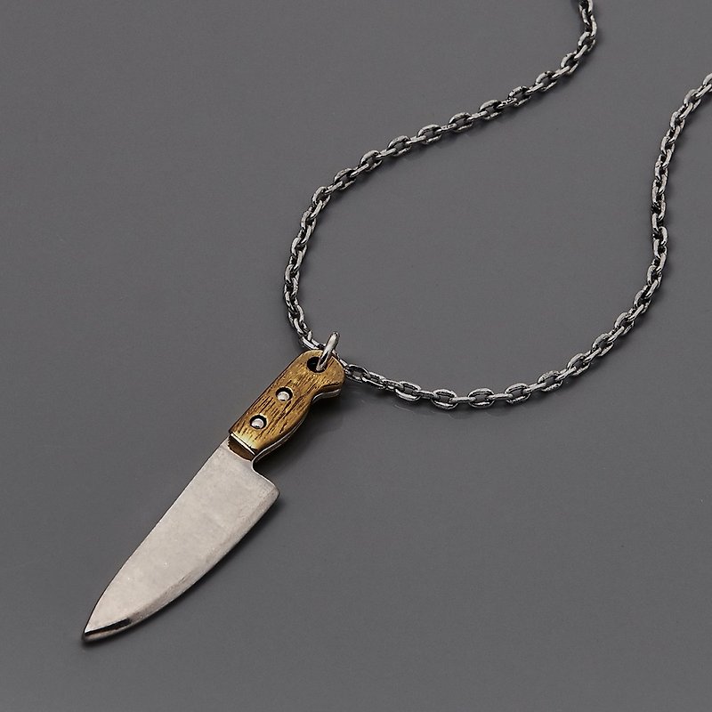 Solo Accessories X Pure Design The Knife Necklace - 項鍊 - 其他金屬 銀色