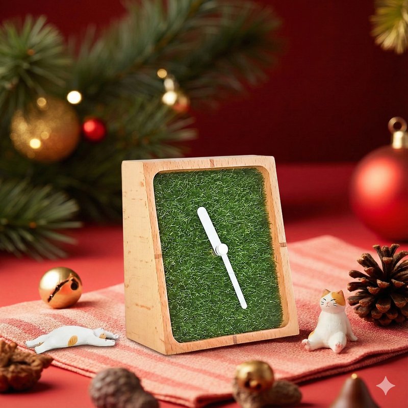 原木靜音桌鐘 禮物推薦 簡約療癒清新 居家必備 聖誕節交換禮物 - 時鐘/鬧鐘 - 木頭 多色