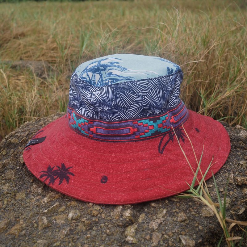 Scrap Bucket Hat | Handmade in Hong Kong - หมวก - เส้นใยสังเคราะห์ 