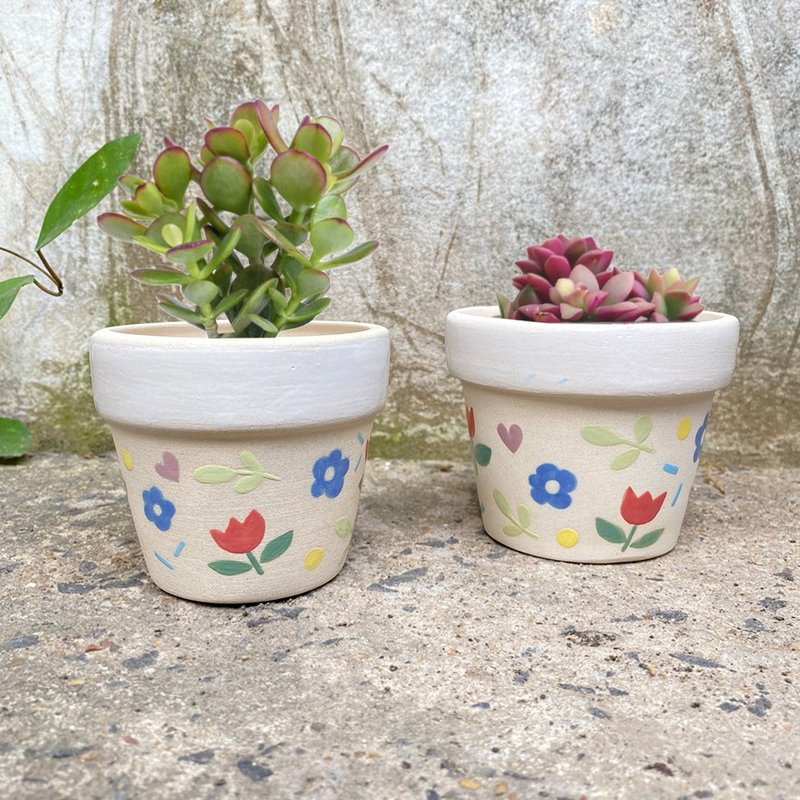HAND-MADE  Baby tulip Plant Pot - 盆栽/植栽 - 陶 