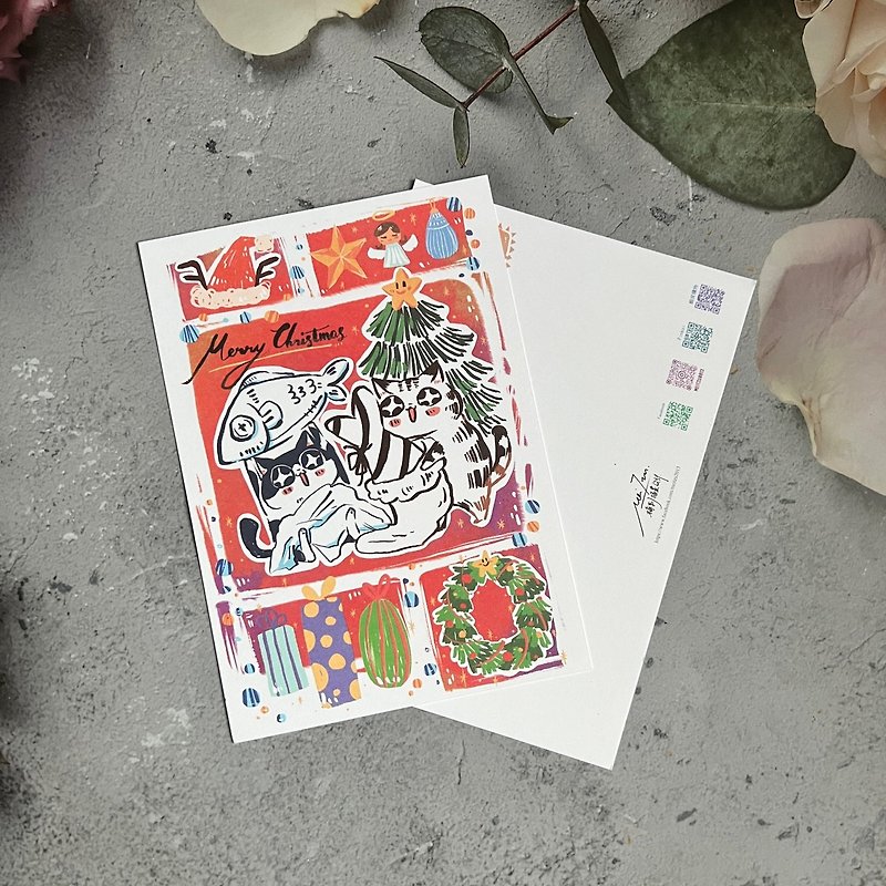【Christmas】2022 Christmas gift postcard - การ์ด/โปสการ์ด - กระดาษ หลากหลายสี