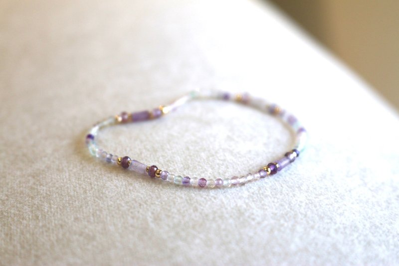 Silver ring 0341 simple - Bracelets - Semi-Precious Stones Purple