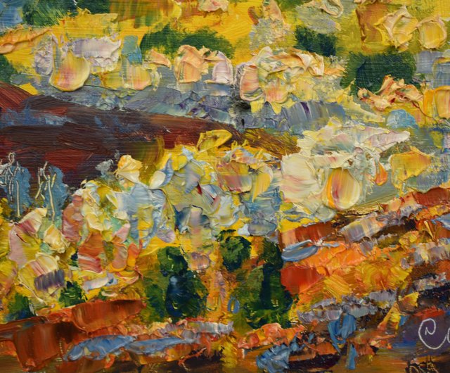 山の絵画風景オリジナルアートアメリカアートワークオイル