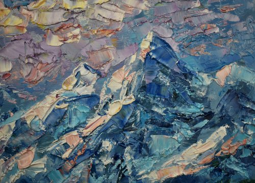 山の絵画風景オリジナルアートアメリカアートワークオイル