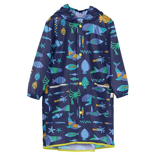 WPC 專賣店 WPC 彩色圖案‧兒童雨衣(附有雨袋) - 海洋動物