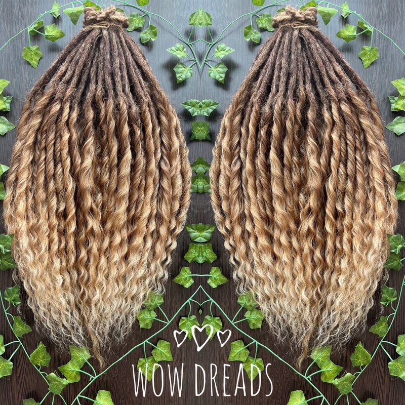 โครเชต์ Curly Dread ลอนผมที่มีน้ำหนักเบา Dreads - เครื่องประดับผม - ไฟเบอร์อื่นๆ สีนำ้ตาล