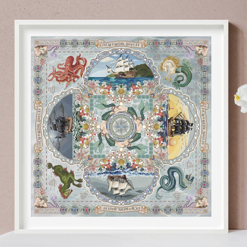 Treasure Bay Mandala Cross Stitch Pattern PDF - DIY Tutorials ＆ Reference Materials - Other Materials 