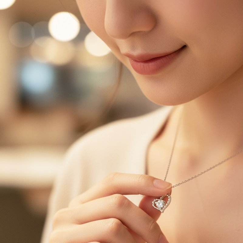 【比法一生】純銀墜子-依心  925純銀手作銀飾 - 項鍊 - 銀 銀色