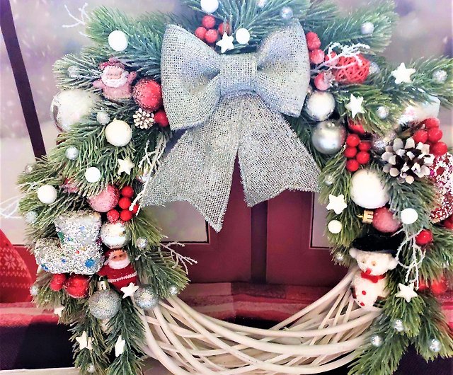 Christmas Wreath Christmas Decorations 40CM Indoor Wreath Christmas Door  Wall