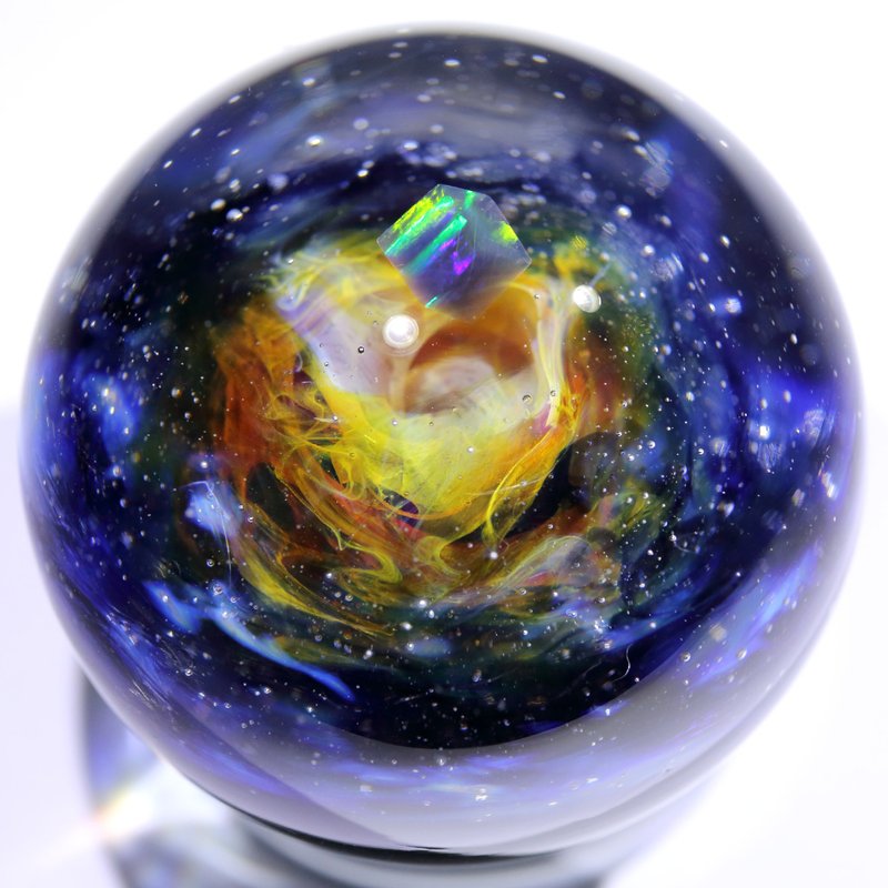 41mm 宇宙玻璃球擺設 no.M174 - 擺飾/家飾品 - 玻璃 橘色