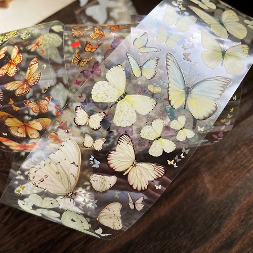 小玉的貼貼世界 舞蝶 Dancing Butterfly 亮面PET / 日本和紙 膠帶