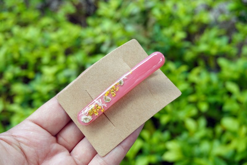 [Lufen Jinxi] Handmade glue hair clip - เครื่องประดับผม - เรซิน สีแดง