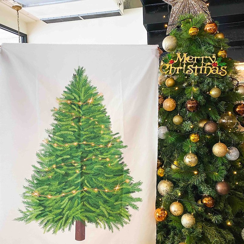 Christmas Tree Hanging Cloth Unfinished Original Oxford Positioning Cloth - Knitting, Embroidery, Felted Wool & Sewing - Cotton & Hemp Green