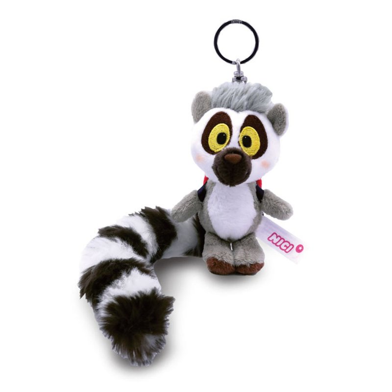 [Leofoo Village] Ring-tailed lemur backpack keychain official direct NICI co-branded Christmas exchange - Stuffed Dolls & Figurines - Other Materials 