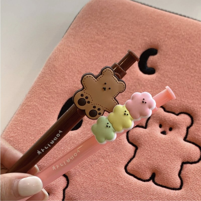 韓國文創 Chanibear jellpen (2type) 柔软的圆珠笔 - 原子筆/中性筆 - 塑膠 黑色