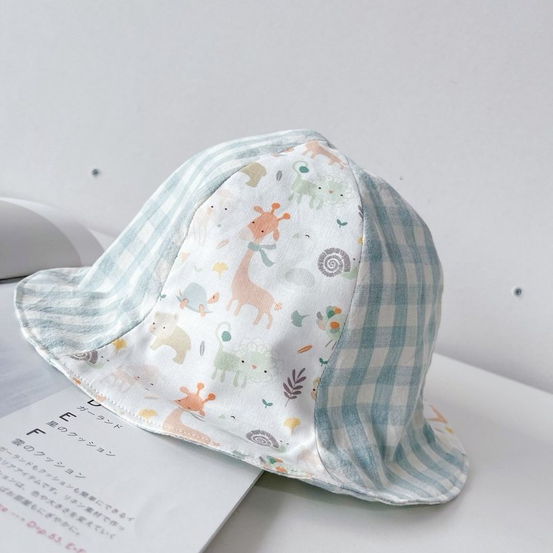 Baby Zoo handmade double layer baby fisherman hat baby hat sun hat - Baby Hats & Headbands - Cotton & Hemp 