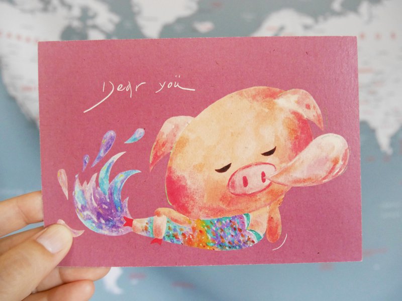 DEAR YOU 親愛的 | 明信片postcard - 卡片/明信片 - 紙 粉紅色