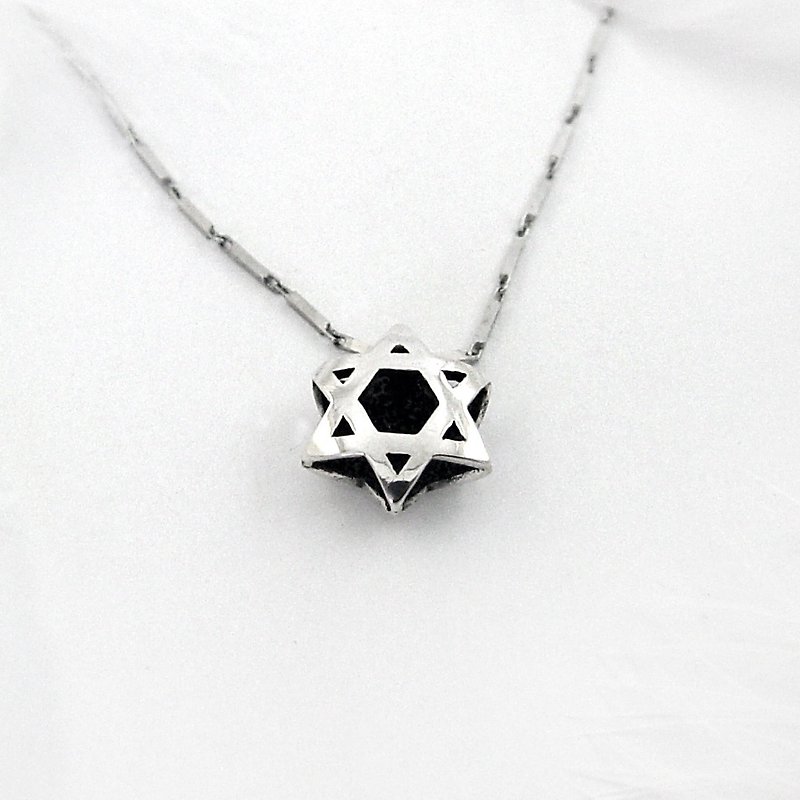 Star of David / 925 Sterling Silver Necklace - Necklaces - Sterling Silver Silver