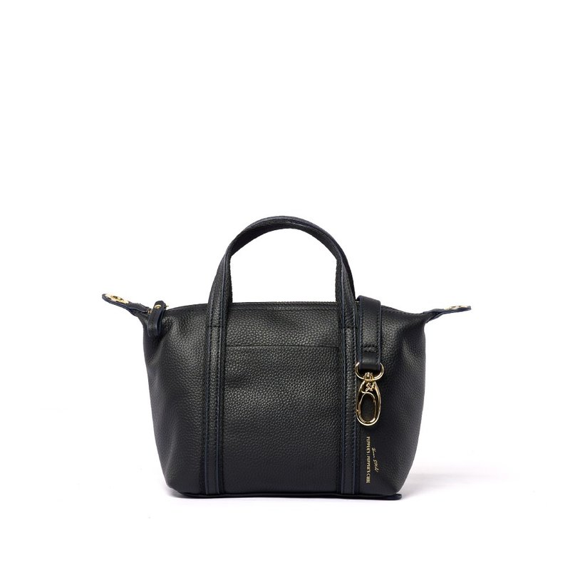 FUTUREME 真皮迷你手提水餃包 - 簡約黑/月光灰 - 手提包/手提袋 - 真皮 多色