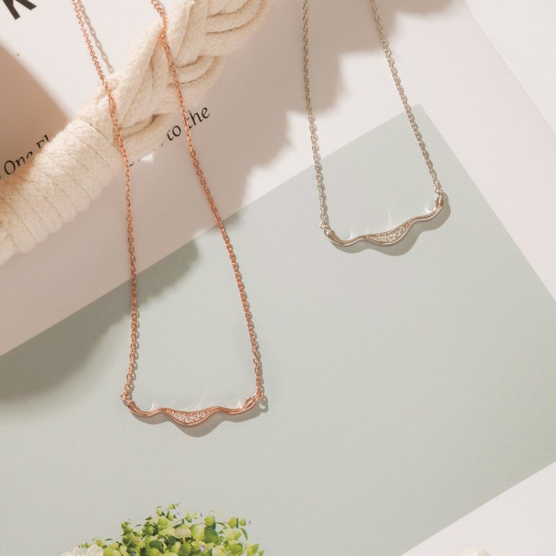 輕語 純銀項鍊 質感鎖骨鍊 - 項鍊 - 純銀 