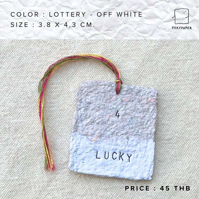 Tag/Card, tea bag shape, color: Lottery x Off white - Other - Paper 