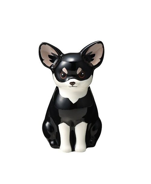 SÜSS Living生活良品 日本Magnets可愛動物系列黑色吉娃娃造型陶瓷筆筒花瓶擺飾