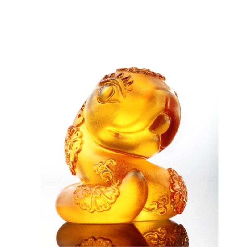 LIULI  12生肖花燦燦娃娃 彎彎 (蛇) - 擺飾/家飾品 - 琉璃 藍色
