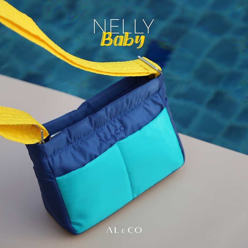 Nylon travel bag in Dory(Blue) - Messenger Bags & Sling Bags - Nylon Yellow