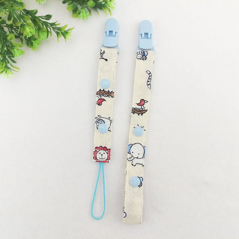 Crayons animals - elephants, lions, pandas. Hand pacifier chain / chain Toys - button and drawstring formula (vanilla pacifier use) (adjustable length) (with the same paragraph talismans bags handkerchief folder) - Bibs - Cotton & Hemp Yellow
