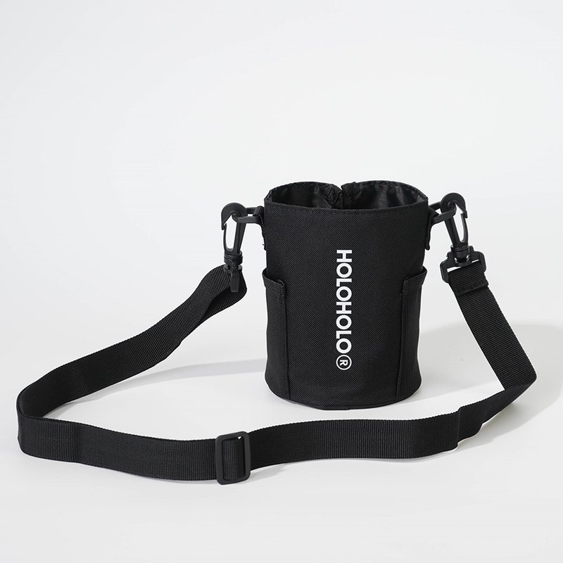 【HOLOHOLO】ALL KETTLE Exclusive carrying strap for going out (black) - ถุงใส่กระติกนำ้ - ไฟเบอร์อื่นๆ สีดำ